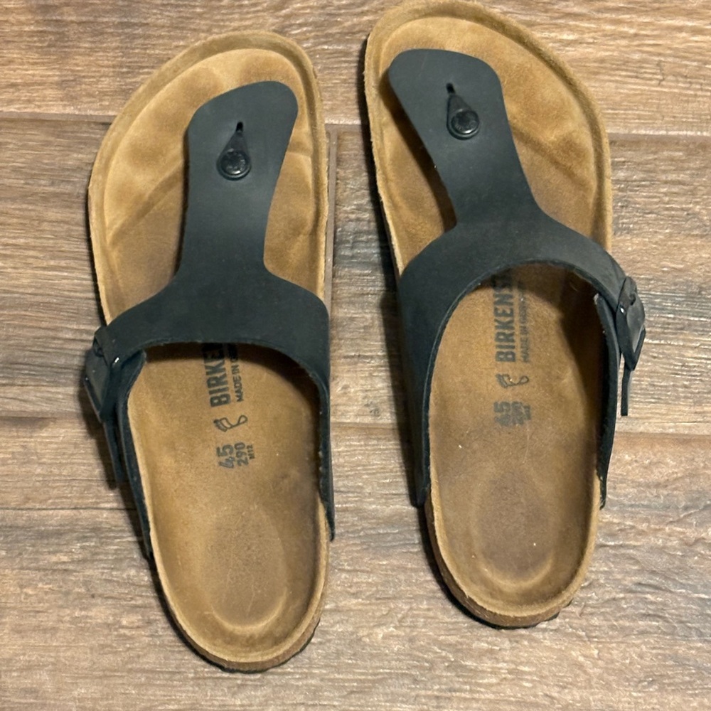 Birkenstock Black and Tan Footbed